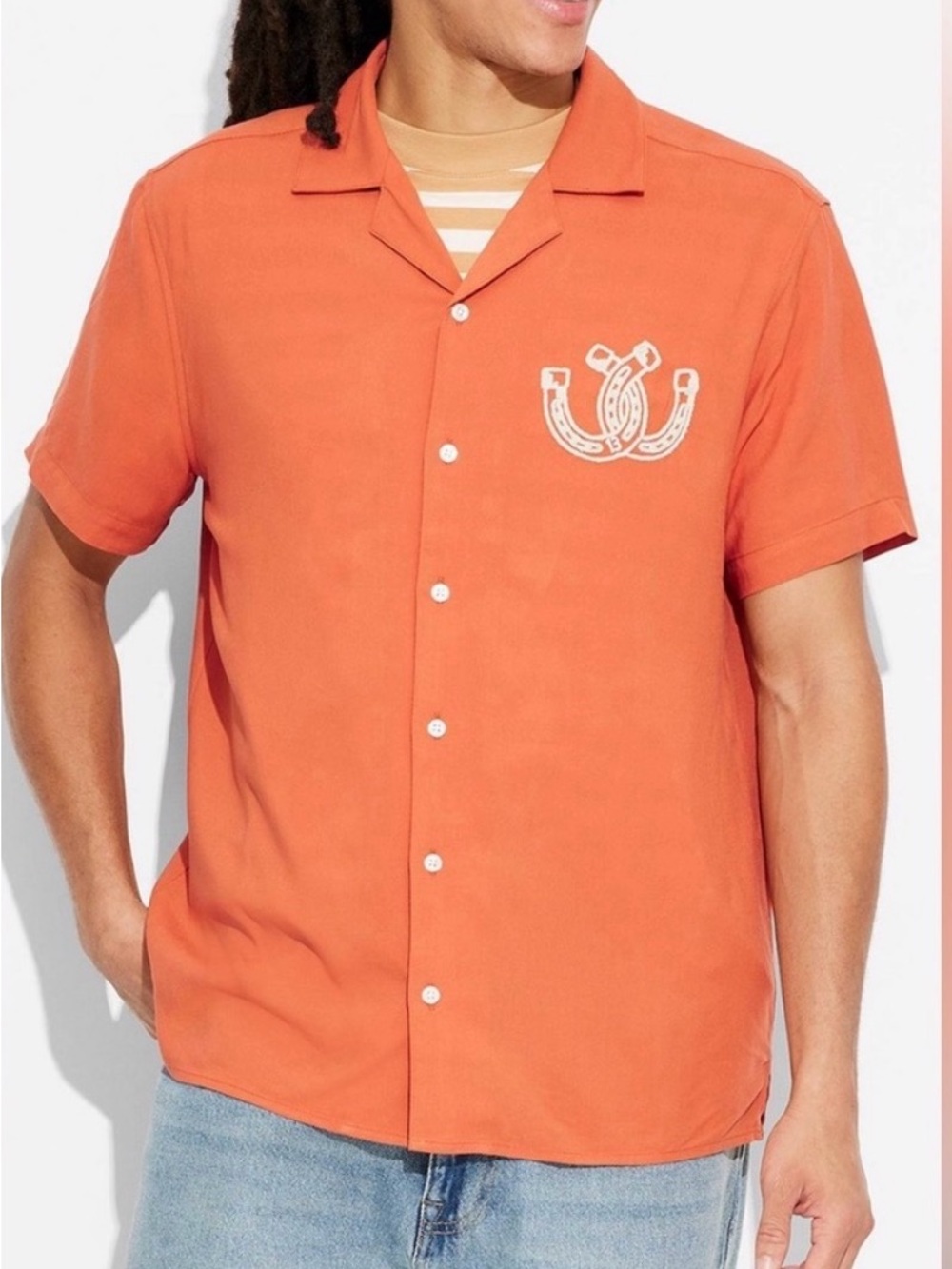 Original Use - Western embroidered button up top - S